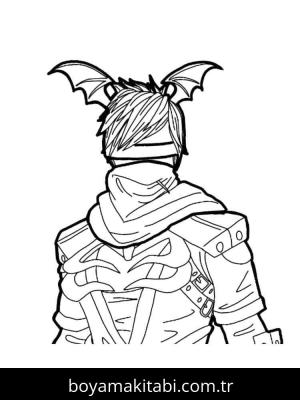 Free Fire boyama sayfası – basit çizim, kolay boyama