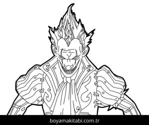 Free Fire boyama sayfası – basit çizim, kolay boyama