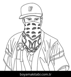 Free Fire boyama sayfası – sanatsal çalışma, çocuklar için