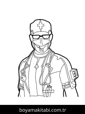 Free Fire boyama sayfası – el becerilerini geliştirir, boyama çalışması