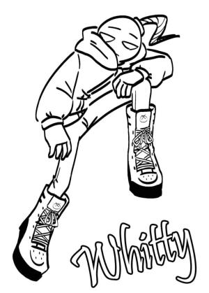 Friday Night Funkin boyama sayfası,  coloring page, FNF Whitty, 