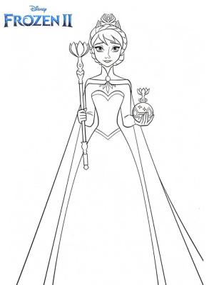 Frozen 2 boyama sayfası,  coloring page, Kraliçe Anna Frozen 2, 