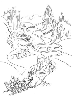 Frozen (Karlar Ülkesi) boyama sayfası,  coloring page, Güzel Manzara, 