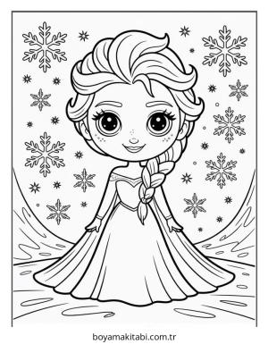 Frozen (Karlar Ülkesi) boyama sayfası – yaratıcılığı geliştirir, keyifli zaman