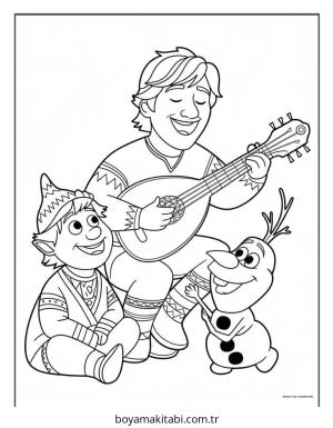 Frozen (Karlar Ülkesi) boyama sayfası – keyifli zaman, renkli çizimler