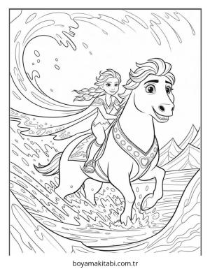 Frozen (Karlar Ülkesi) boyama sayfası – yaratıcılık, eğlenceli etkinlik