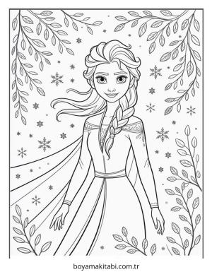 Frozen (Karlar Ülkesi) boyama sayfası – eğitici aktivite, yaratıcılık