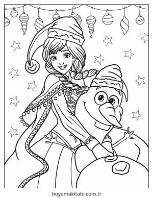 Frozen (Karlar Ülkesi) boyama sayfası – yaratıcılığı geliştirir, keyifli zaman