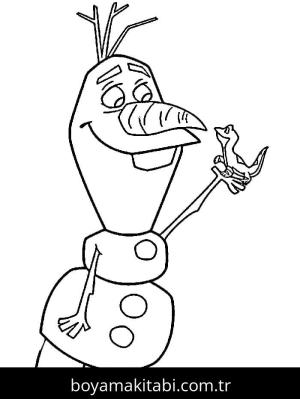 Frozen (Karlar Ülkesi) boyama sayfası – çizgi film temalı, basit çizim