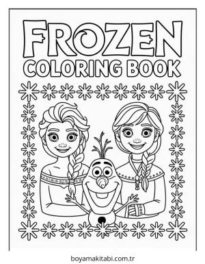 Frozen (Karlar Ülkesi) boyama sayfası – eğlenceli etkinlik, el becerilerini geliştirir