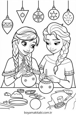 Frozen (Karlar Ülkesi) boyama sayfası – evde etkinlik, ücretsiz yazdır