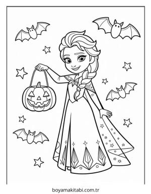 Frozen (Karlar Ülkesi) boyama sayfası – sanatsal çalışma, çocuklar için