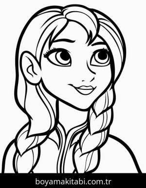 Frozen (Karlar Ülkesi) boyama sayfası – sanatsal çalışma, çocuklar için