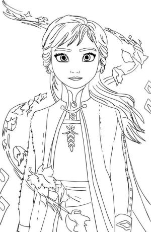 Frozen (Karlar Ülkesi) boyama sayfası,  coloring page, Disney Frozen’dan Anna’yı çizin, 