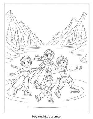Frozen (Karlar Ülkesi) boyama sayfası – yaratıcılık, eğlenceli etkinlik
