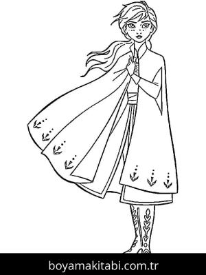 Frozen (Karlar Ülkesi) boyama sayfası – PDF indir, sevimli karakter