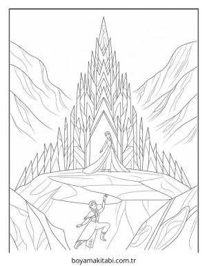 Frozen (Karlar Ülkesi) boyama sayfası – çocuk aktivitesi, PDF indir
