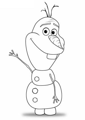 Frozen (Karlar Ülkesi) boyama sayfası,  coloring page, Sevimli Olaf çiz, 