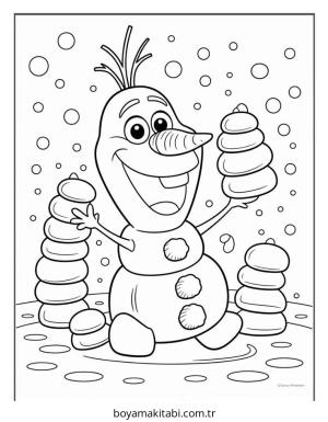 Frozen (Karlar Ülkesi) boyama sayfası – çocuk aktivitesi, PDF indir