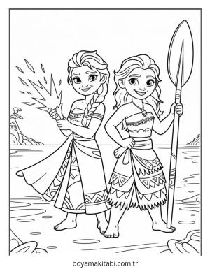 Frozen (Karlar Ülkesi) boyama sayfası – kolay boyama, eğitici aktivite