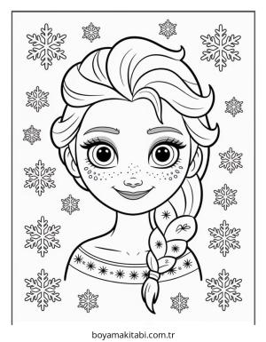 Frozen (Karlar Ülkesi) boyama sayfası – boyama etkinliği, çocuk aktivitesi