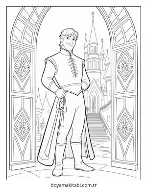 Frozen (Karlar Ülkesi) boyama sayfası – sevimli karakter, sanatsal çalışma