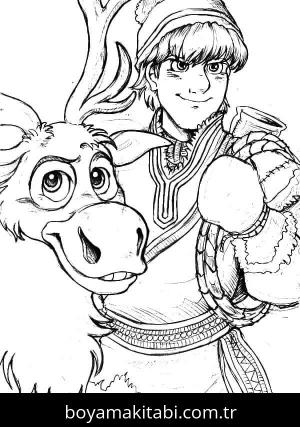 Frozen (Karlar Ülkesi) boyama sayfası – çocuklar için, çizgi film temalı