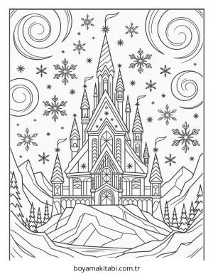 Frozen (Karlar Ülkesi) boyama sayfası – keyifli zaman, renkli çizimler