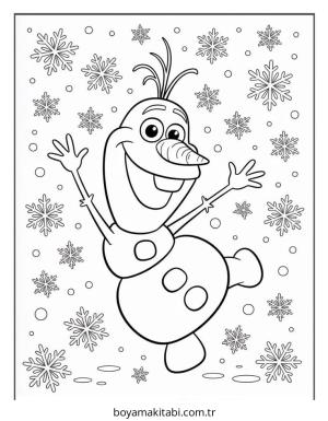Frozen (Karlar Ülkesi) boyama sayfası – renkli çizimler, okul öncesi