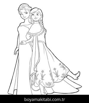 Frozen (Karlar Ülkesi) boyama sayfası – kolay boyama, eğitici aktivite