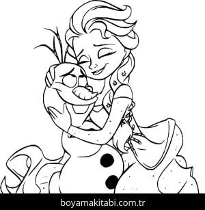 Frozen (Karlar Ülkesi) boyama sayfası – okul öncesi, evde etkinlik