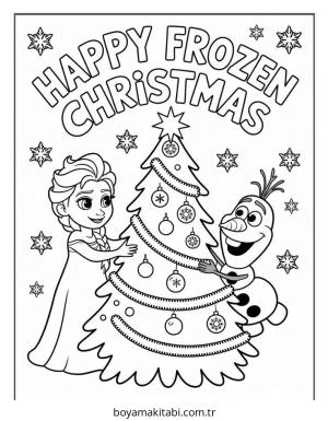 Frozen (Karlar Ülkesi) boyama sayfası – boyama etkinliği, çocuk aktivitesi