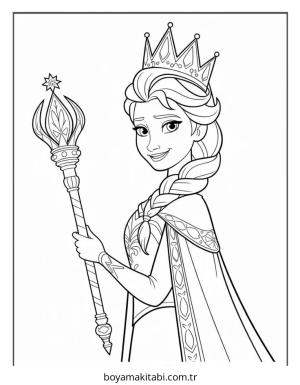 Frozen (Karlar Ülkesi) boyama sayfası – çocuklar için, çizgi film temalı