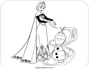 Frozen (Karlar Ülkesi) boyama sayfası – çocuklar için, çizgi film temalı