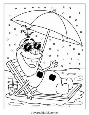 Frozen (Karlar Ülkesi) boyama sayfası – eğlenceli etkinlik, el becerilerini geliştirir