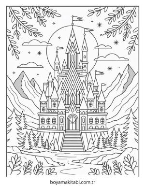 Frozen (Karlar Ülkesi) boyama sayfası – çizgi film temalı, basit çizim