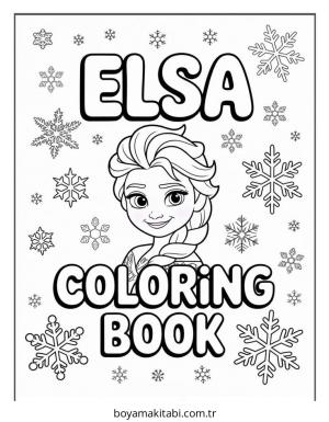 Frozen (Karlar Ülkesi) boyama sayfası – çizgi film temalı, basit çizim
