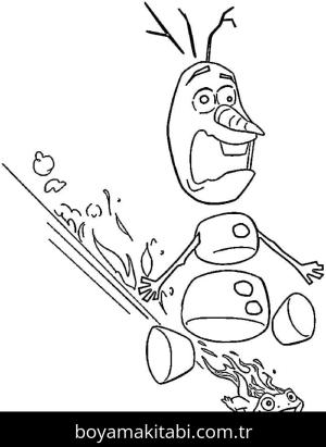 Frozen (Karlar Ülkesi) boyama sayfası – sevimli karakter, sanatsal çalışma