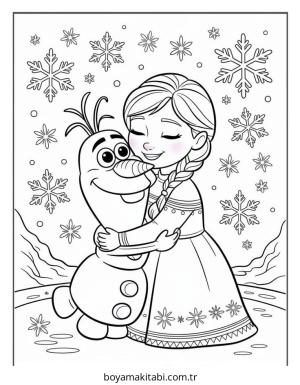 Frozen (Karlar Ülkesi) boyama sayfası – çocuklar için, çizgi film temalı