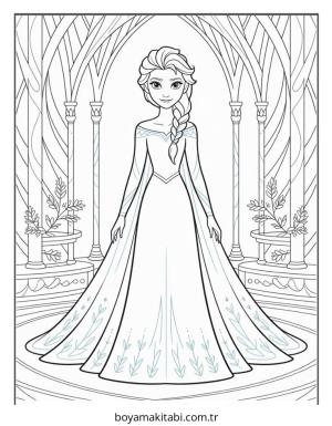 Frozen (Karlar Ülkesi) boyama sayfası – eğlenceli etkinlik, el becerilerini geliştirir