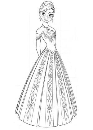 Frozen (Karlar Ülkesi) boyama sayfası,  coloring page, Prenses Anna, 