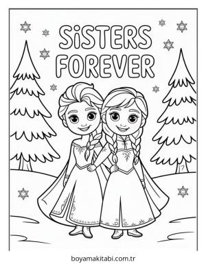 Frozen (Karlar Ülkesi) boyama sayfası – yaratıcılığı geliştirir, keyifli zaman