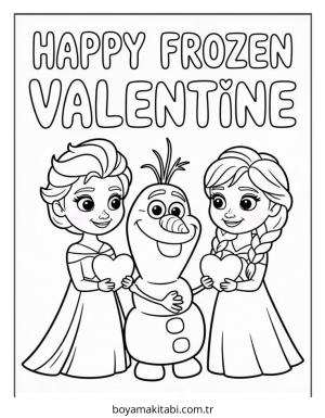 Frozen (Karlar Ülkesi) boyama sayfası – el becerilerini geliştirir, boyama çalışması