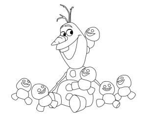 Frozen (Karlar Ülkesi) boyama sayfası,  coloring page, Sevimli Olaf özgür, 