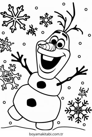Frozen (Karlar Ülkesi) boyama sayfası – kolay boyama, eğitici aktivite