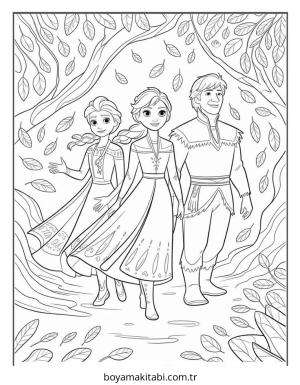 Frozen (Karlar Ülkesi) boyama sayfası – boyama etkinliği, çocuk aktivitesi