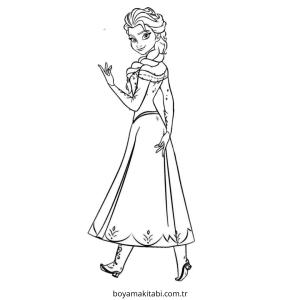 Frozen (Karlar Ülkesi) boyama sayfası – el becerilerini geliştirir, boyama çalışması
