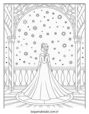 Frozen (Karlar Ülkesi) boyama sayfası – çocuk aktivitesi, PDF indir