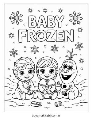Frozen (Karlar Ülkesi) boyama sayfası – eğitici aktivite, yaratıcılık