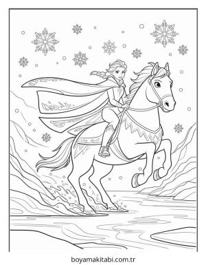 Frozen (Karlar Ülkesi) boyama sayfası – evde etkinlik, ücretsiz yazdır